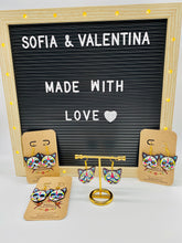 Load image into Gallery viewer, Wooden Skeleton Cat Earrings