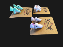 Load image into Gallery viewer, Dino clay earrings
