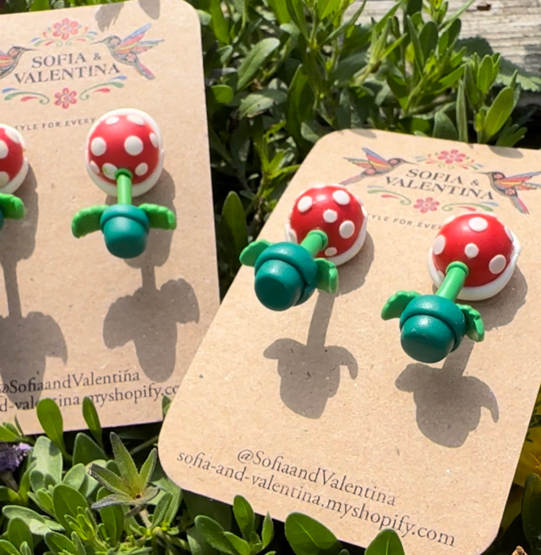 Mario Piranha Plant Earrings