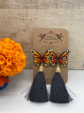 Load image into Gallery viewer, Wooden Monarch Butterfly Earrings
